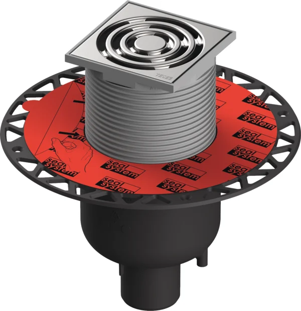 TECEdrainpoint S 130 тік трапы, Seal System әмбебап фланеці бар
