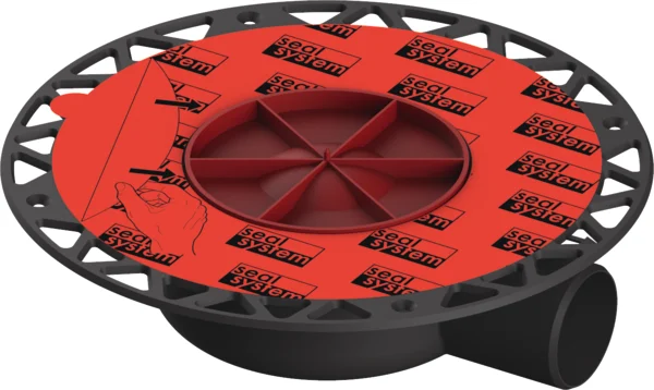 TECEdrainpoint S DN 50 сифоны, террасаларға арналған көлденең, Seal System әмбебап фланеці бар