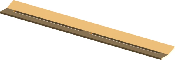 TECEdrainprofile алынбалы сәндік панелі, тот баспайтын болат, «Polished Gold Optic / жылтыр, алтын жалатылған»