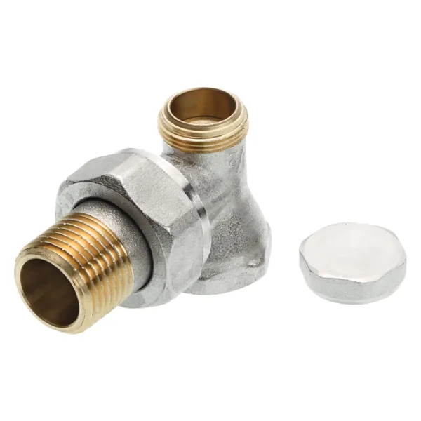 Вентиль на обратную подводку, угловой R 1/2" х Rp 1/2"