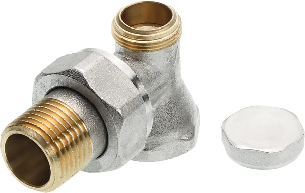 Вентиль на обратную подводку, угловой R 1/2" х Rp 1/2"