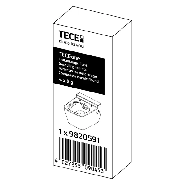 Таблетки для удаления известкового налета TECEone (комплект 4 шт.)