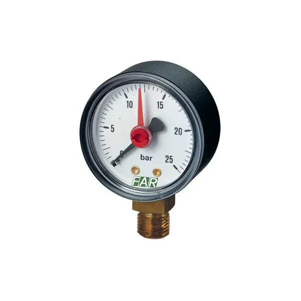 Манометр 1/4″, радиалды қосылыс, 0–10 бар, -20…80 °C, 50 мм, FAR