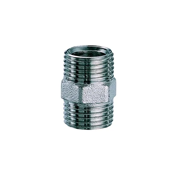 Ниппель 3/4″ EU x 3/4″ EU, хромдалған, FAR