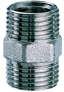 Ниппель 3/4″ EU x 3/4″ EU, хромдалған, FAR