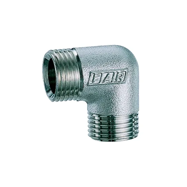 Иілім 90°, хромдалған, 3/4″ сыртқы-сыртқы бұранда, FAR