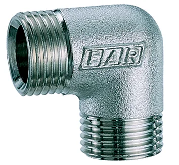Иілім 90°, хромдалған, 3/4″ сыртқы-сыртқы бұранда, FAR