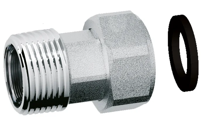 Американка 1/2″, сыртқы бұранда — жапсырма гайка, хромдалған, FAR
