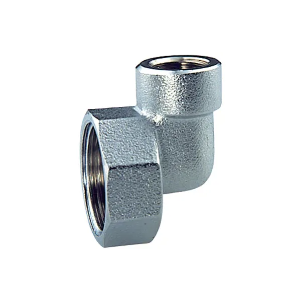 Бұрыштық өтпелі жалғағыш, 1″ x 1/2″, ішкі-ішкі бұранда, хромдалған, FAR