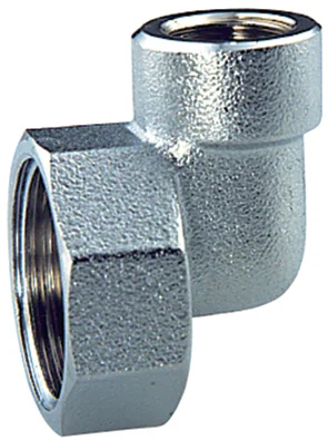 Бұрыштық өтпелі жалғағыш, 3/4″ x 1/2″, ішкі-ішкі бұранда, хромдалған, FAR